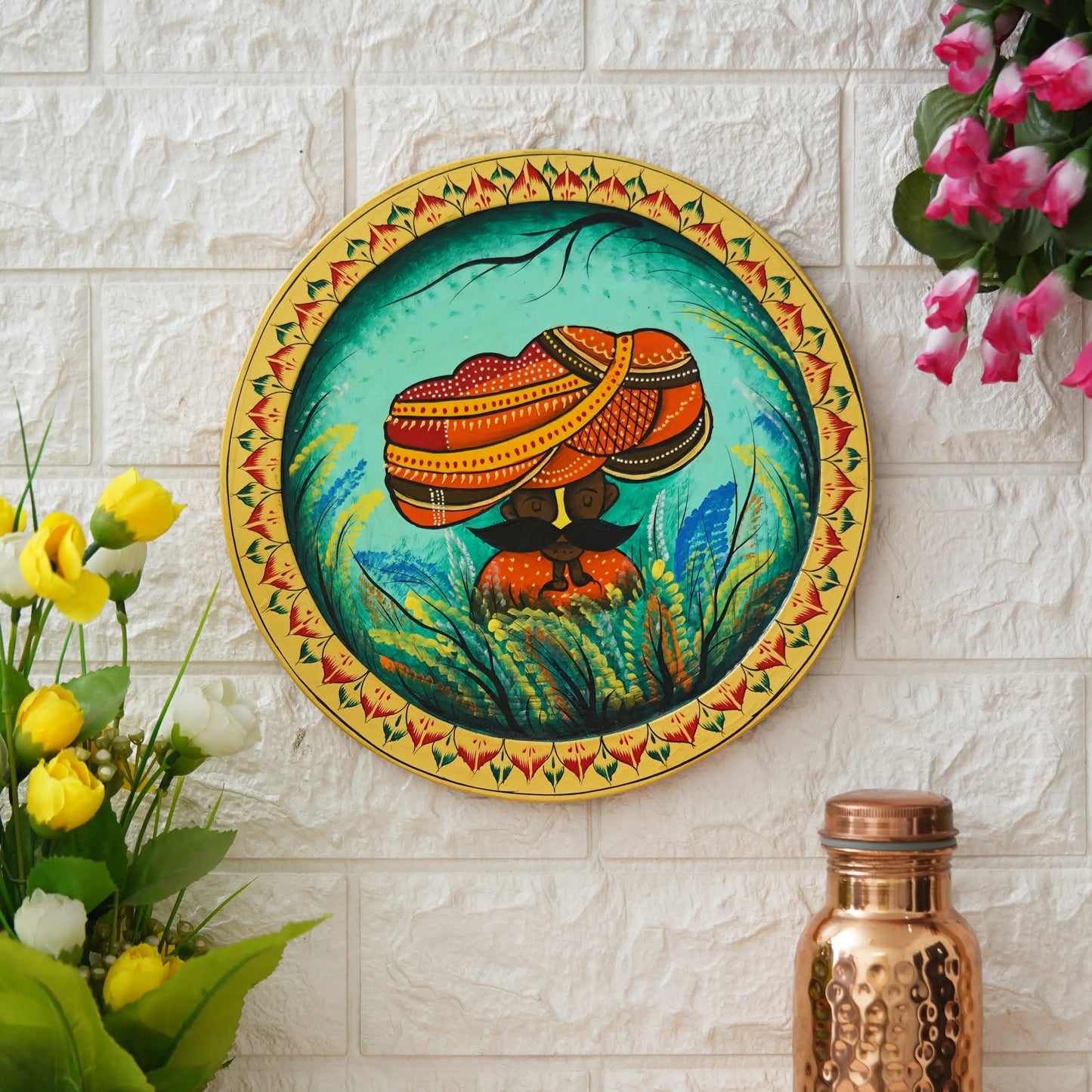 Handmade Pichwai Wooden Wall Painting For Living Room Home Décor Paintings For Wall Decoration Home decorations (12X12INCHES)26 Done With Love Store