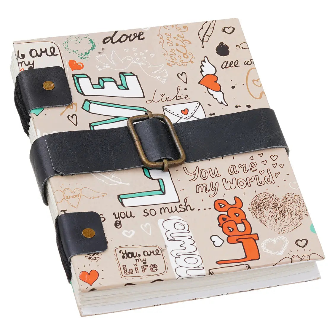 Done With Love Store Handmade Classic Printed Cardboard Writing Diary for Different Purposes String Closure -1 Done With Love Store