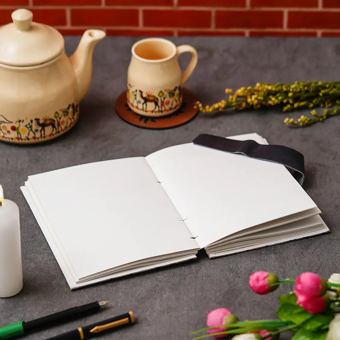 Done With Love Store Handmade Classic Printed Cardboard Writing Diary for Different Purposes String Closure -1 Done With Love Store