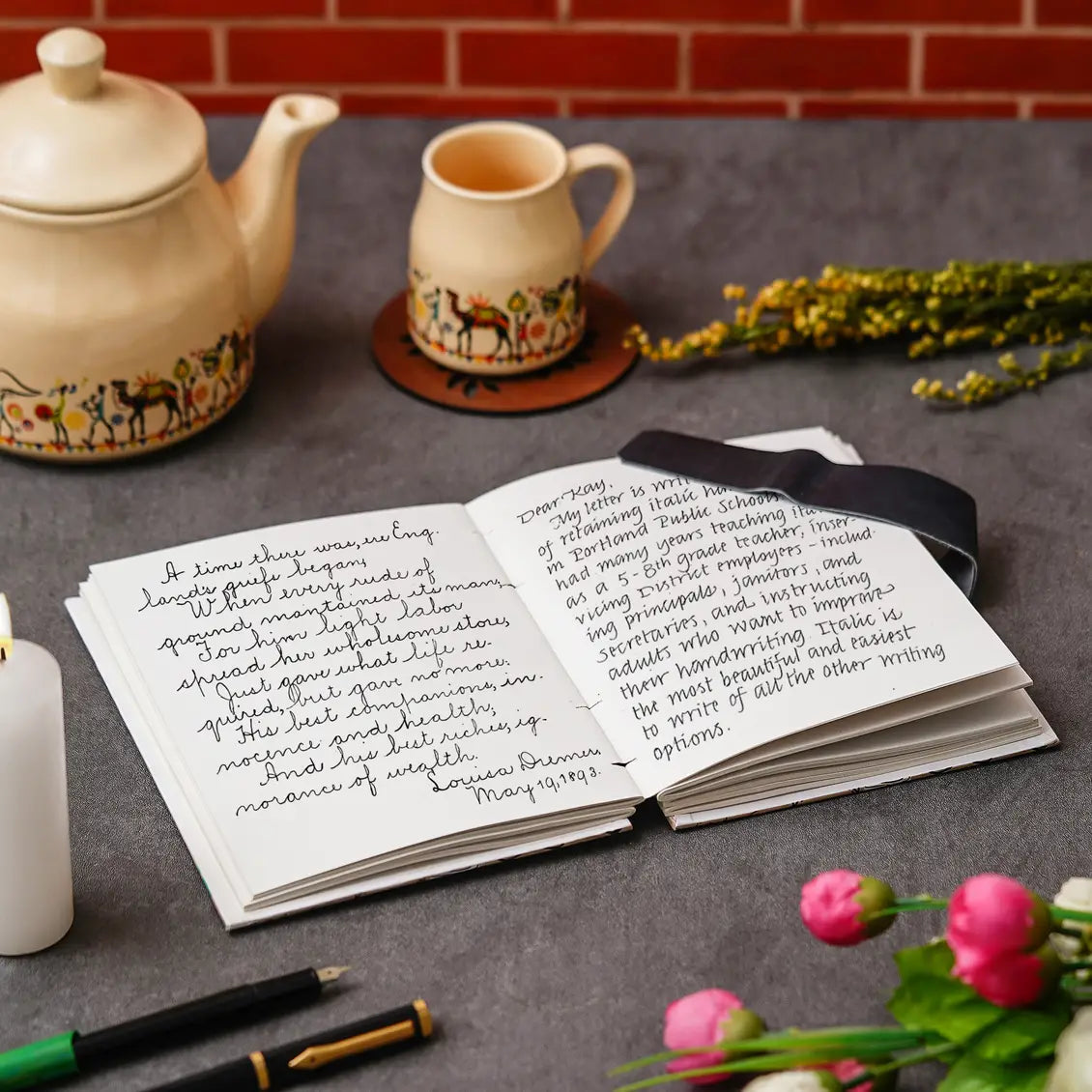 Done With Love Store Handmade Classic Printed Cardboard Writing Diary for Different Purposes String Closure -1 Done With Love Store