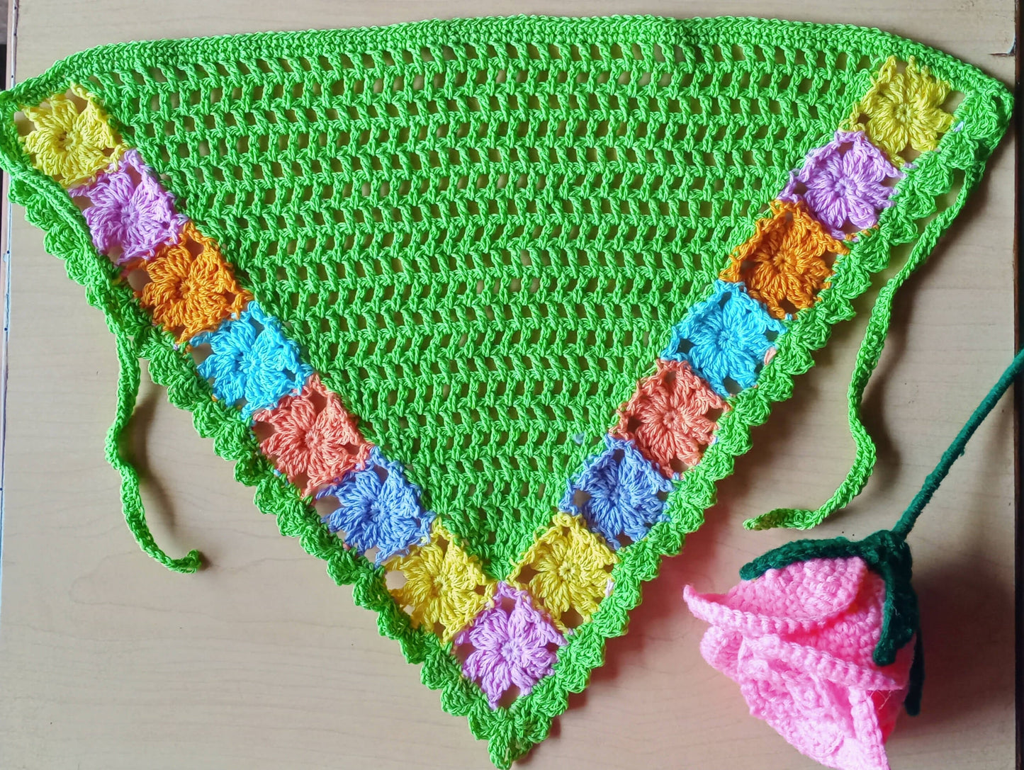 Crochet bandana | crochet | hair accessories| hair | granny square bandana | fashion | western | accessories| gifts with purpose by Done With Love - Done With Love Store