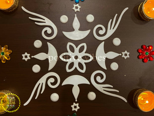 Diya Reusable Rangoli Set (R15) — Mess-Free Diwali Décor - Done With Love Store