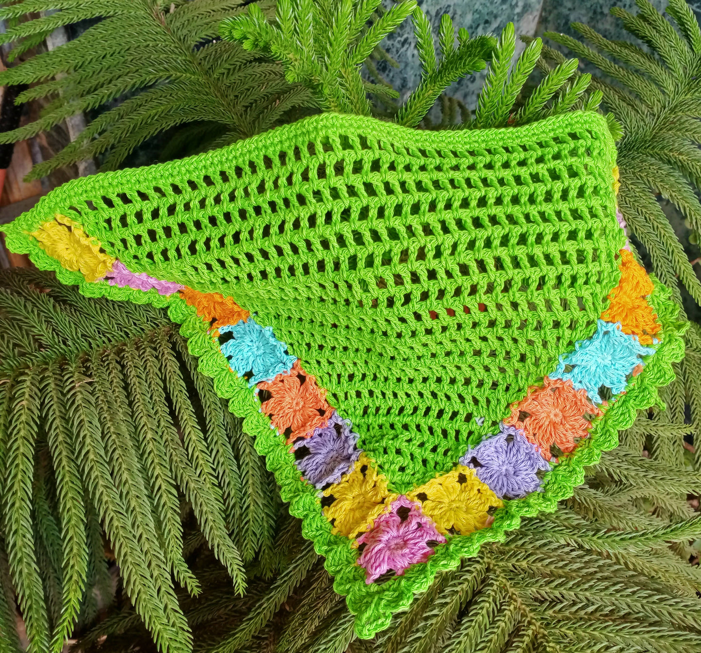 Crochet bandana | crochet | hair accessories| hair | granny square bandana | fashion | western | accessories| gifts with purpose by Done With Love - Done With Love Store