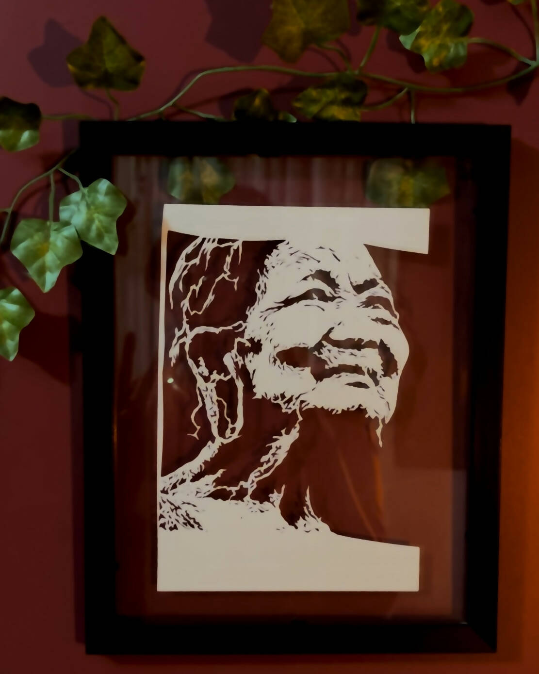 Hope Paper Cutting frame | Old Lady Art | Paper Cut Art | New Home Art | Housewarming Gift | Custom House Art | House Wall Art - Done With Love Store