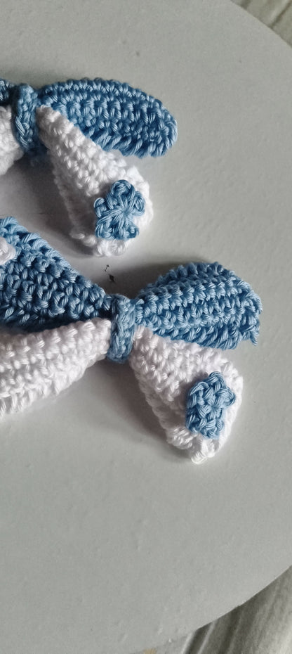 Crochet Bow Clips Amanda