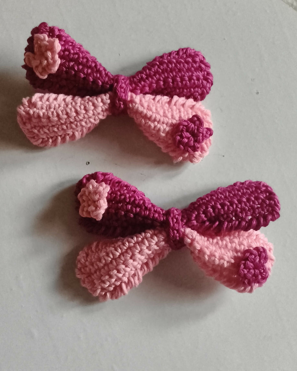 Crochet Bow Clips Amanda