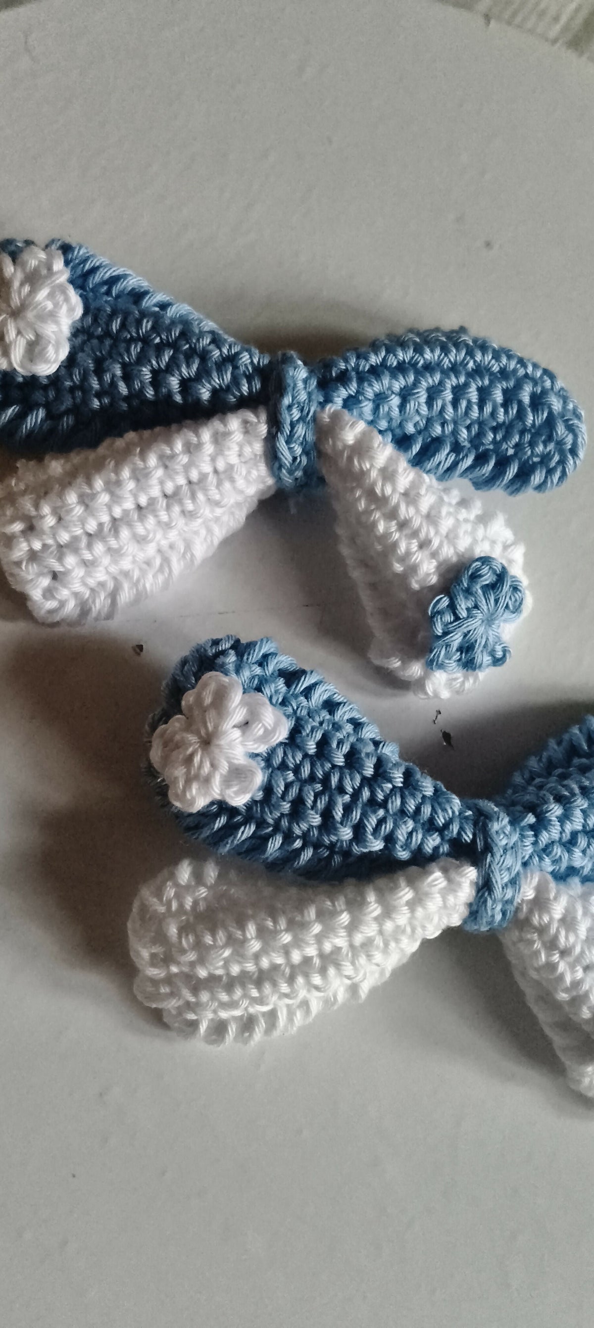 Crochet Bow Clips Amanda