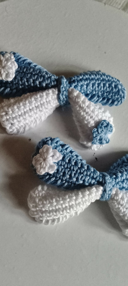 Crochet Bow Clips Amanda