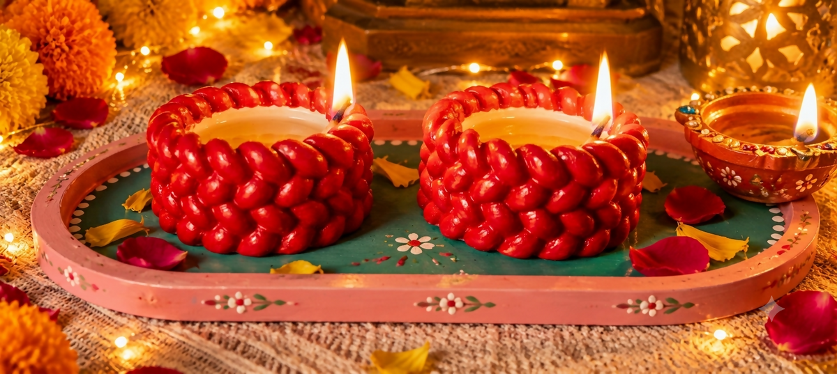 Handmade eco-friendly diyas Amanda