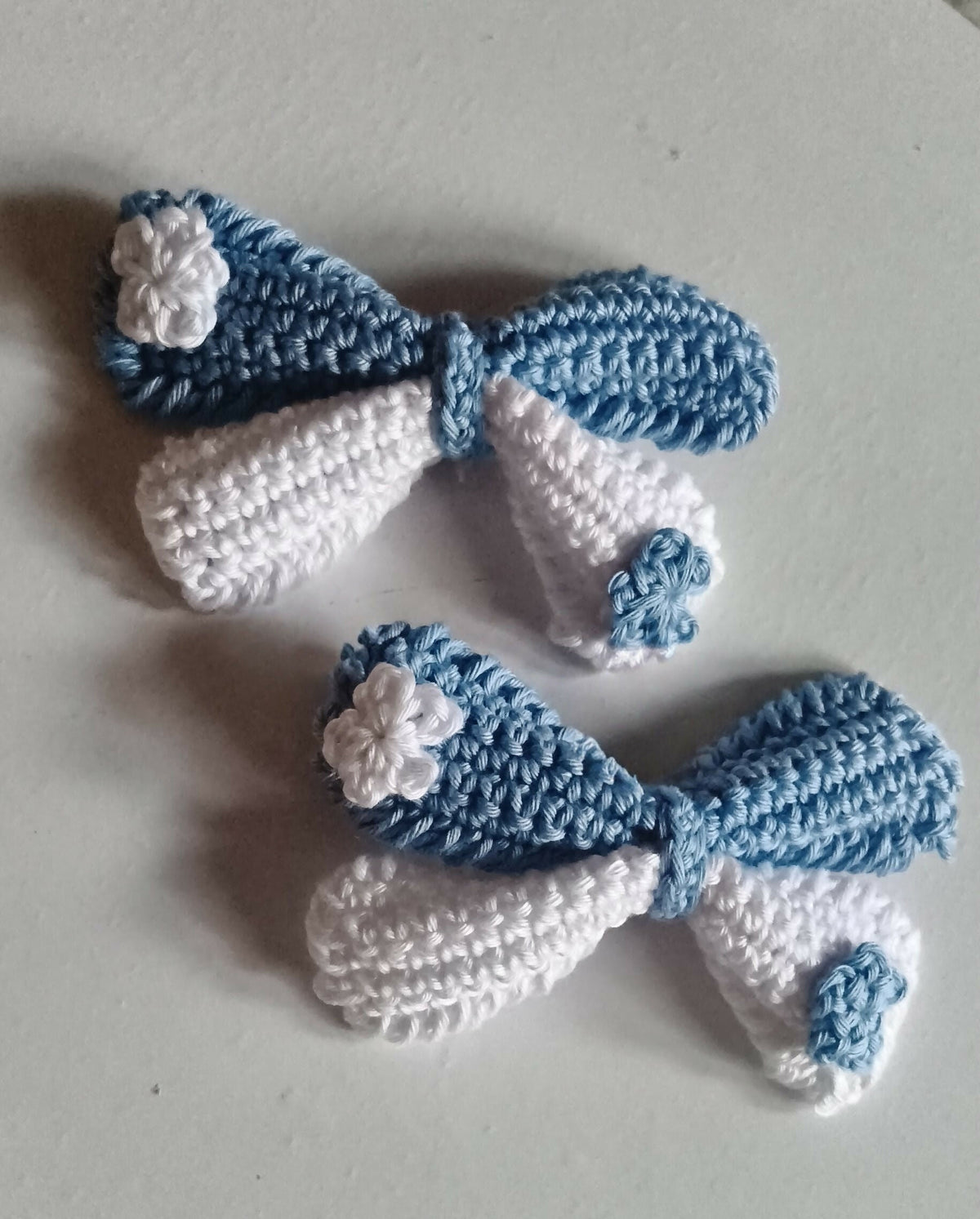 Crochet Bow Clips Amanda