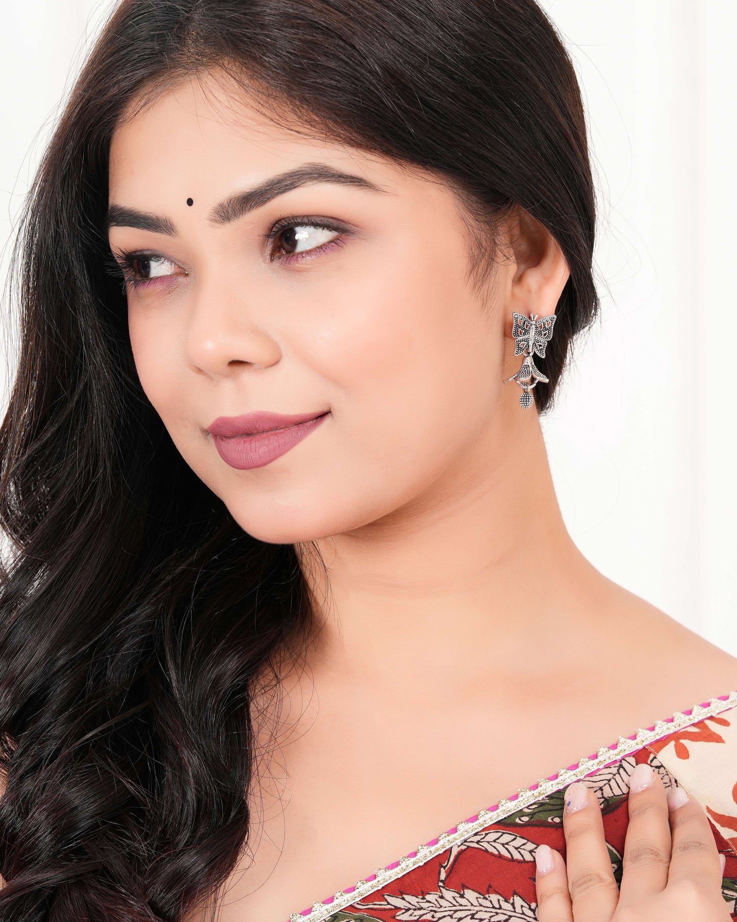 Women's Traditional Silver Oxidised Chandbali Ethnic Design Jhumka/Jhumki Earrings for Women-20 Done With Love Store