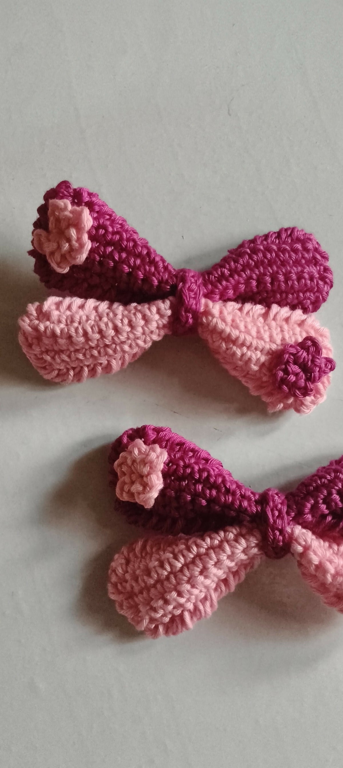 Crochet Bow Clips Amanda