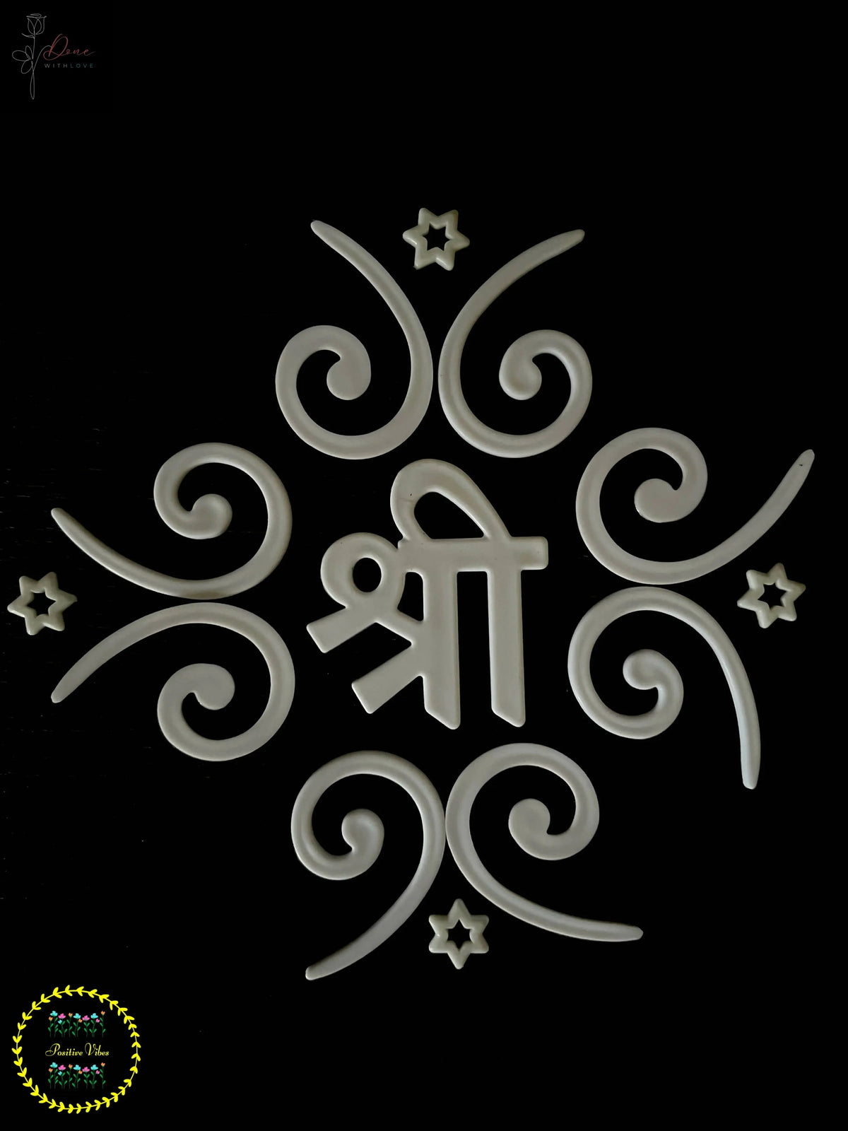 Shree Swirl Reusable Rangoli Set (R07) — Mess-Free Diwali Décor - Done With Love Store