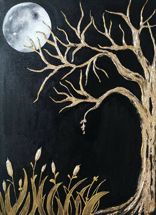 Textured Tree Artwork (18 × 24 in) — Original 3D Handmade Canvas - Done With Love Store