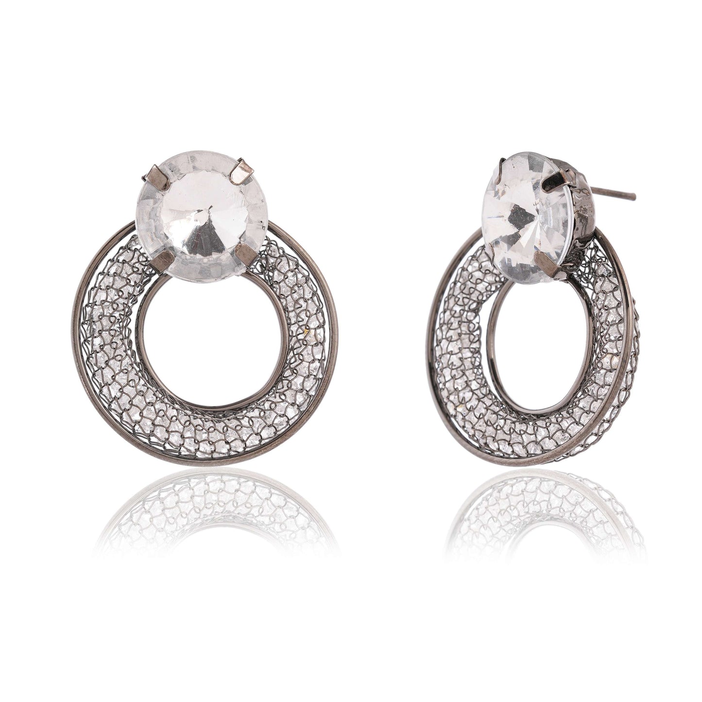 Women's Traditional Silver Oxidised Chandbali Ethnic Design Jhumka/Jhumki Earrings for Women40 Done With Love Store