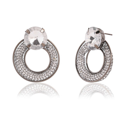 Women's Traditional Silver Oxidised Chandbali Ethnic Design Jhumka/Jhumki Earrings for Women40 Done With Love Store