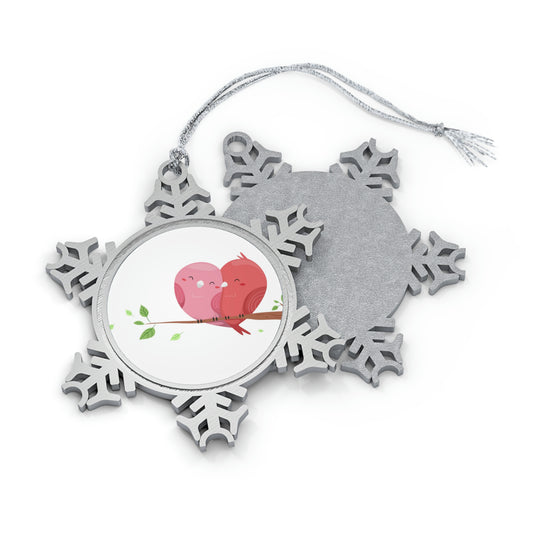 Love Birds | Pewter Snowflake Ornament | Gift for Occasions | Home and Decor