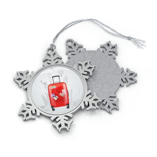 Travel | Pewter Snowflake Ornament | Gift for Occasions | Home and Decor