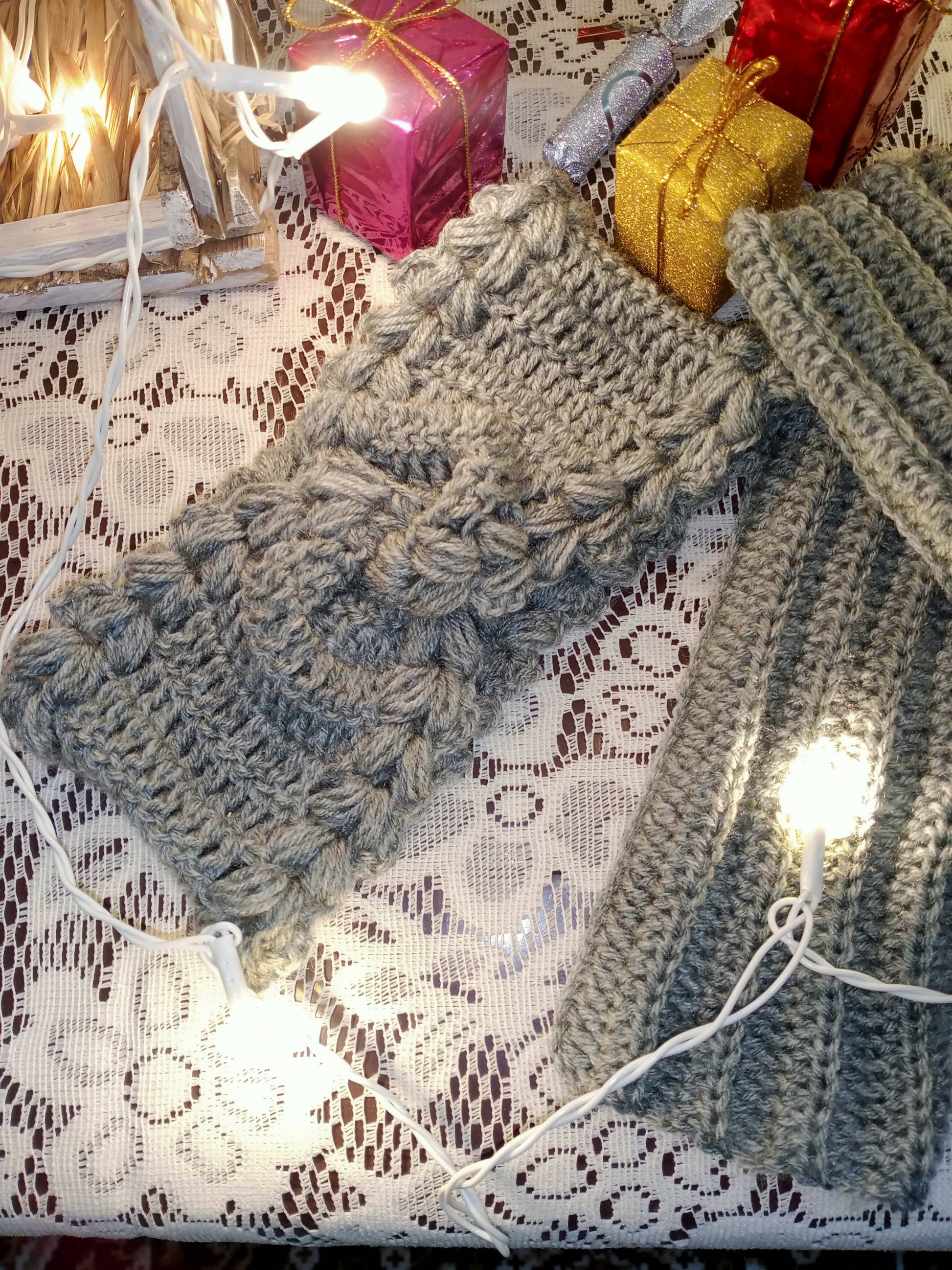Crochet Earwarmer with Fingerless Gloves | crochet earwarmer| crochet gloves | winter accessories| winter wear | earwarmer with gloves| Amanda's collection| gifts with purpose by Done With Love - Done With Love Store