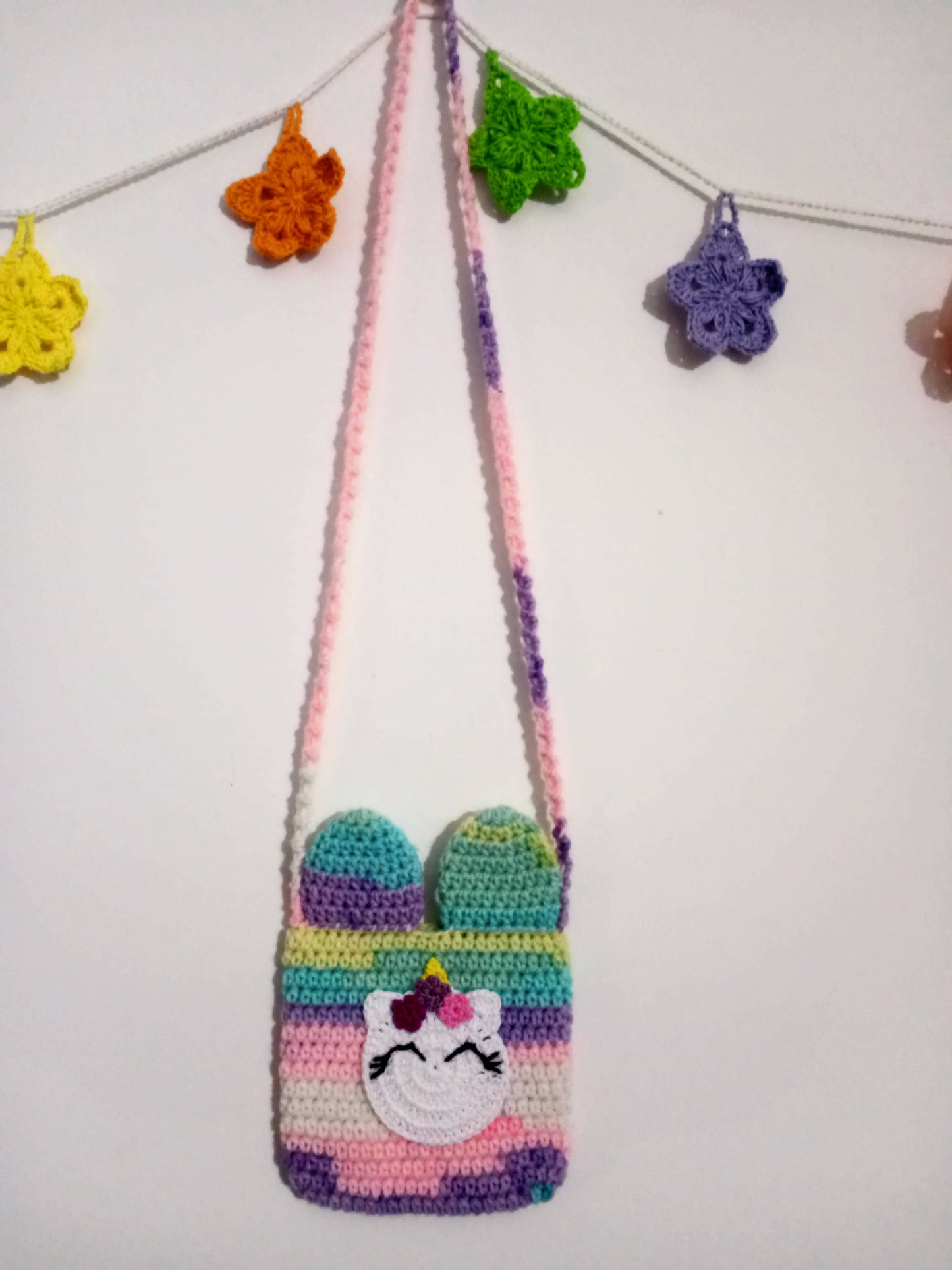 Unicorn Sling BagCrochet | unicorn sling bag| kids accessories| kids fashion| Amanda's collection| crochet sling bag | girls bg | gifts with purpose by Done With Love - Done With Love Store