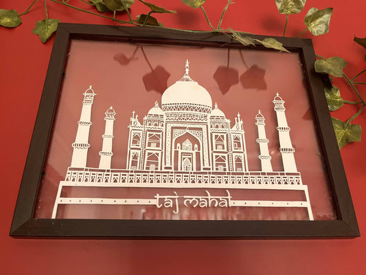 The Taj Mahal Paper Cutting Frame | Indian Monuments | Paper Cut Art | New Home Art | Housewarming Gift | Custom House Art | House Wall Art