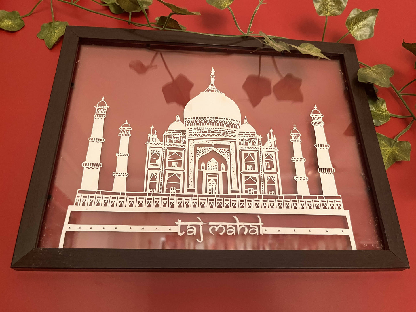 The Taj Mahal Paper Cutting Frame | Indian Monuments | Paper Cut Art | New Home Art | Housewarming Gift | Custom House Art | House Wall Art - Done With Love Store
