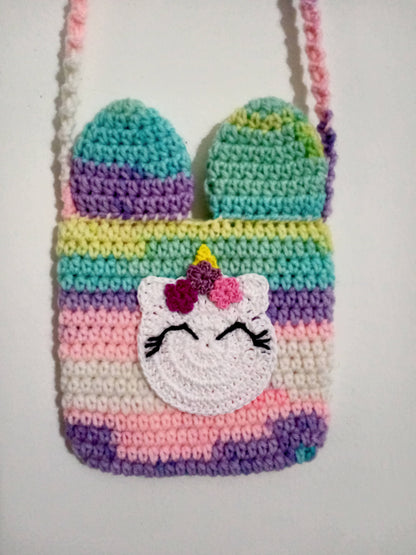 Unicorn Sling BagCrochet | unicorn sling bag| kids accessories| kids fashion| Amanda's collection| crochet sling bag | girls bg | gifts with purpose by Done With Love - Done With Love Store