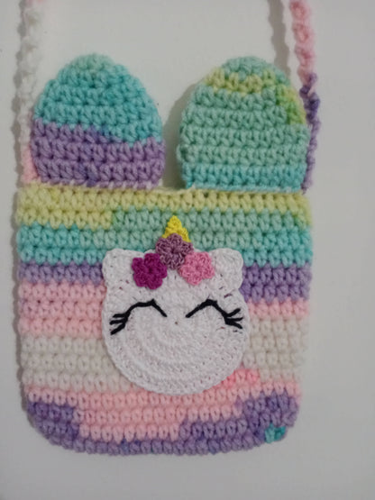 Unicorn Sling BagCrochet | unicorn sling bag| kids accessories| kids fashion| Amanda's collection| crochet sling bag | girls bg | gifts with purpose by Done With Love - Done With Love Store