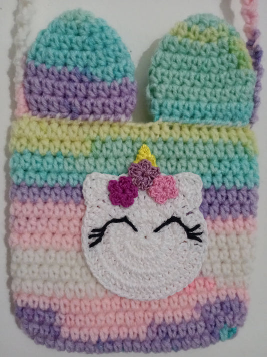 Unicorn Sling BagCrochet | unicorn sling bag| kids accessories| kids fashion| Amanda's collection| crochet sling bag | girls bg | gifts with purpose by Done With Love
