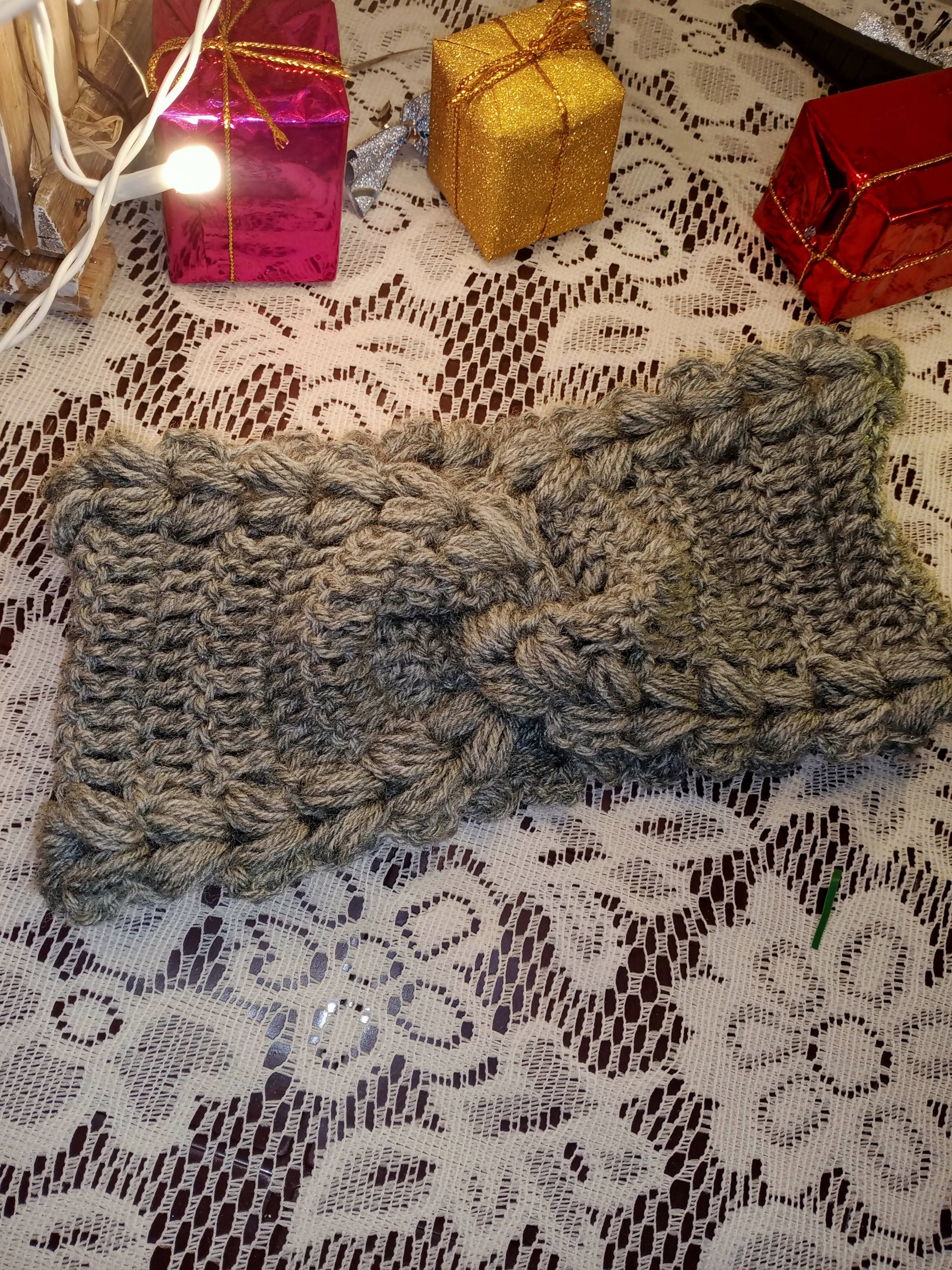 Crochet Earwarmer with Fingerless Gloves | crochet earwarmer| crochet gloves | winter accessories| winter wear | earwarmer with gloves| Amanda's collection| gifts with purpose by Done With Love - Done With Love Store