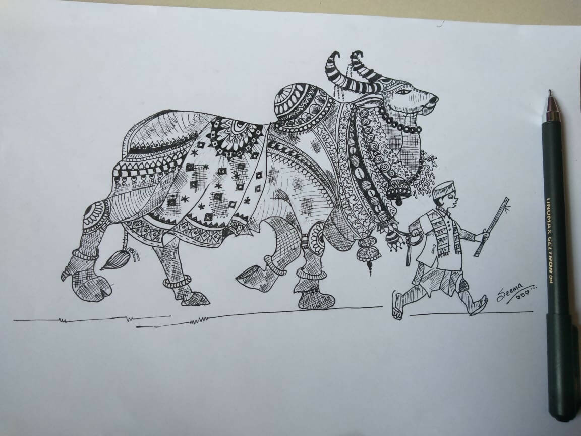 BULL FOR A WALK-BW6 | HOUSE WARMING GIFTS | HOME DECOR| New Home Art | Housewarming Gift | Custom House Art | House Wall Art | Home Sweet Home | Gifts with Purpose BY DONE WITH LOVE - Done With Love Store