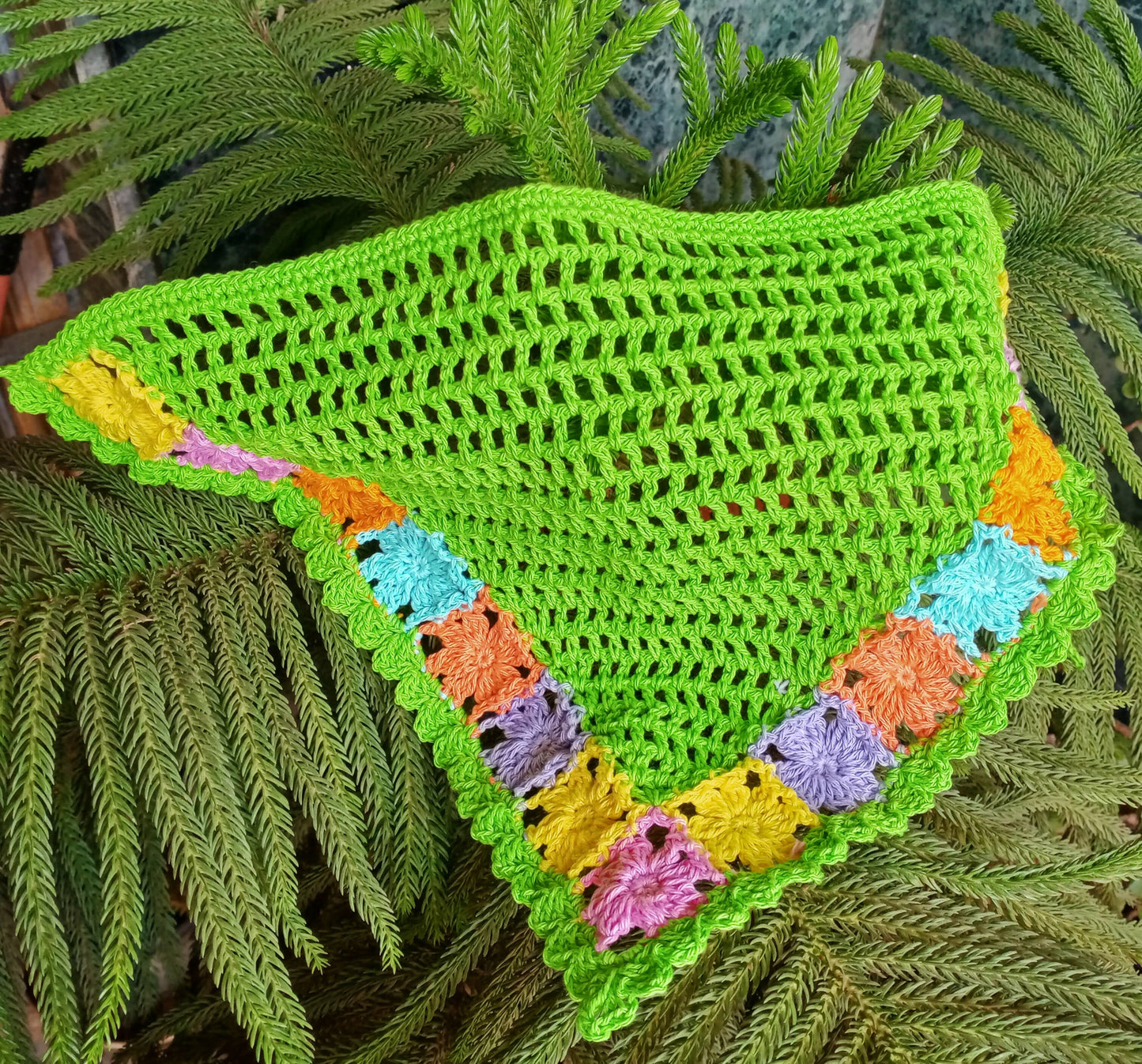 Crochet bandana | crochet | hair accessories| hair | granny square bandana | fashion | western | accessories| gifts with purpose by Done With Love - Done With Love Store