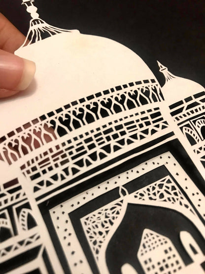 The Taj Mahal Paper Cutting Frame | Indian Monuments | Paper Cut Art | New Home Art | Housewarming Gift | Custom House Art | House Wall Art - Done With Love Store