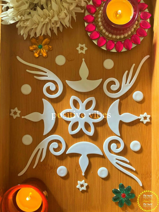 Diya Reusable Rangoli Set (R15) — Mess-Free Diwali Décor - Done With Love Store