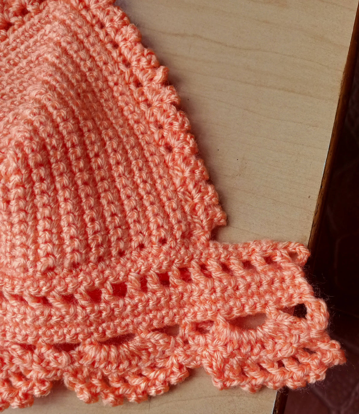 Hand-Crocheted Bralette in Peach — Adjustable Summer & Beach Top - Done With Love Store