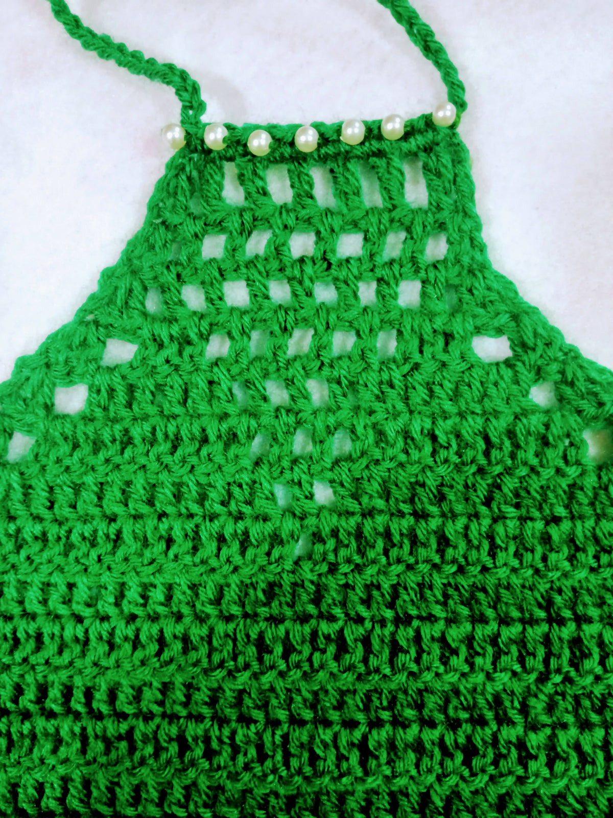 Hand-Crocheted Halter Crop Top — Adjustable Summer & Beach Top - Done With Love Store
