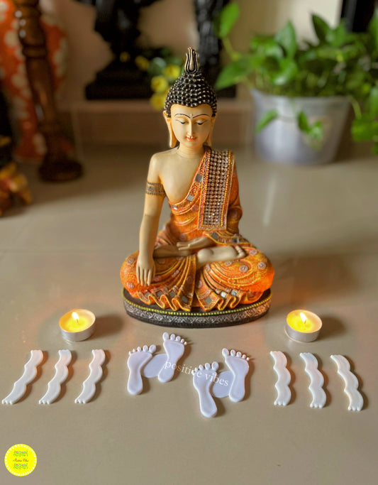 Holy Feet Reusable Rangoli Set (R12) — Mess-Free Diwali Décor - Done With Love Store