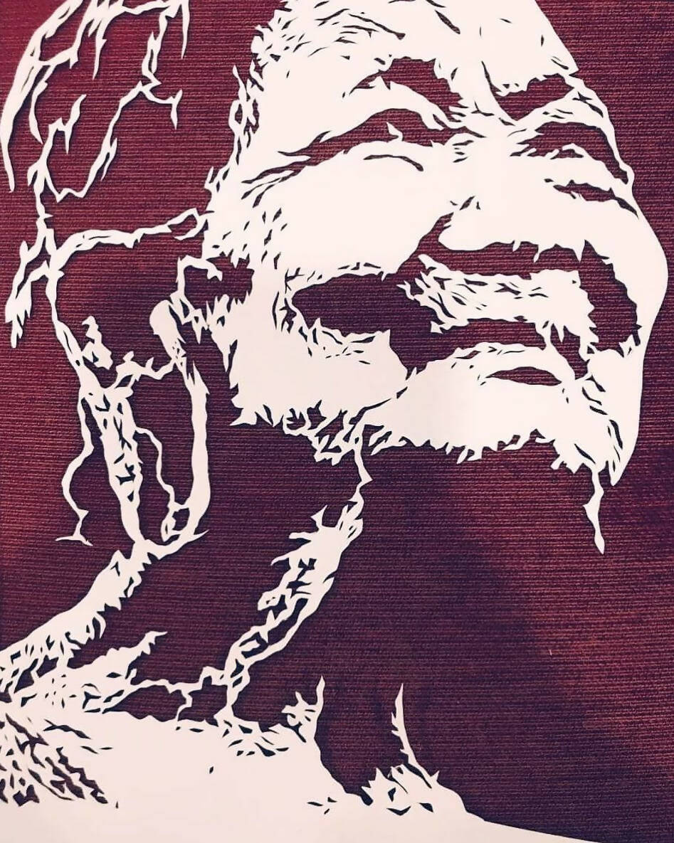 Hope Paper Cut Portrait (A2) — Framed, Hand-Cut from a Single Sheet - Done With Love Store
