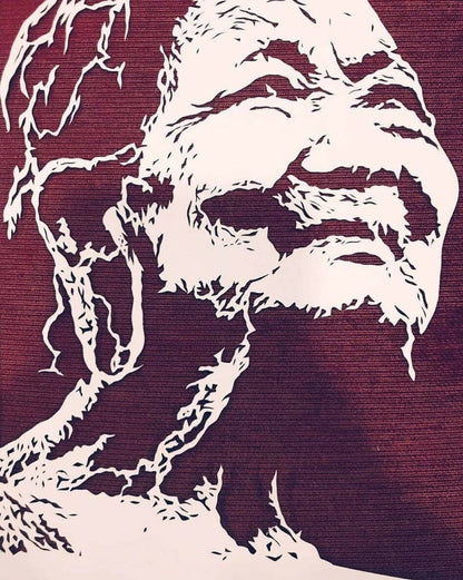 Hope Paper Cut Portrait (A2) — Framed, Hand-Cut from a Single Sheet - Done With Love Store