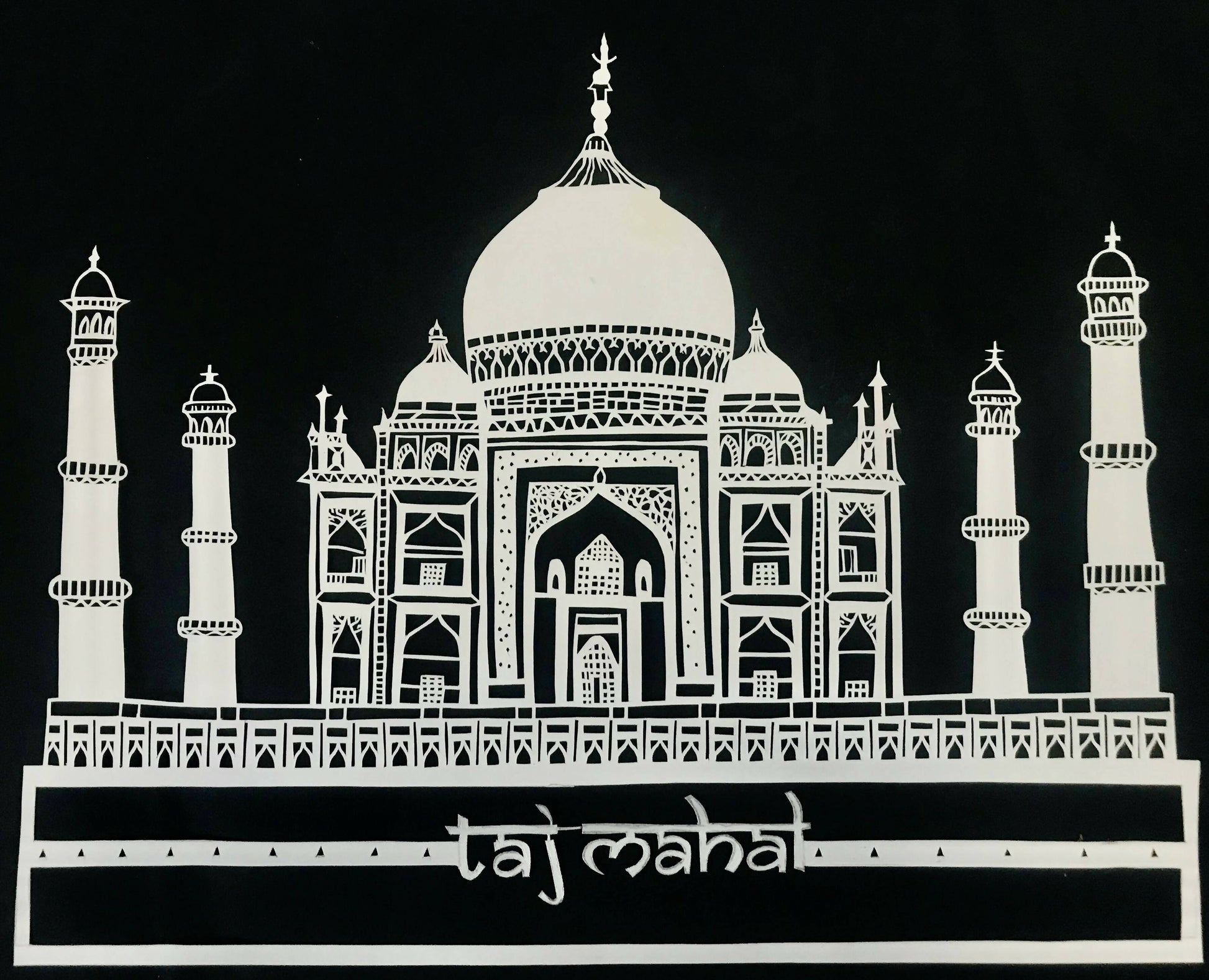 The Taj Mahal Paper Cutting Frame | Indian Monuments | Paper Cut Art | New Home Art | Housewarming Gift | Custom House Art | House Wall Art - Done With Love Store
