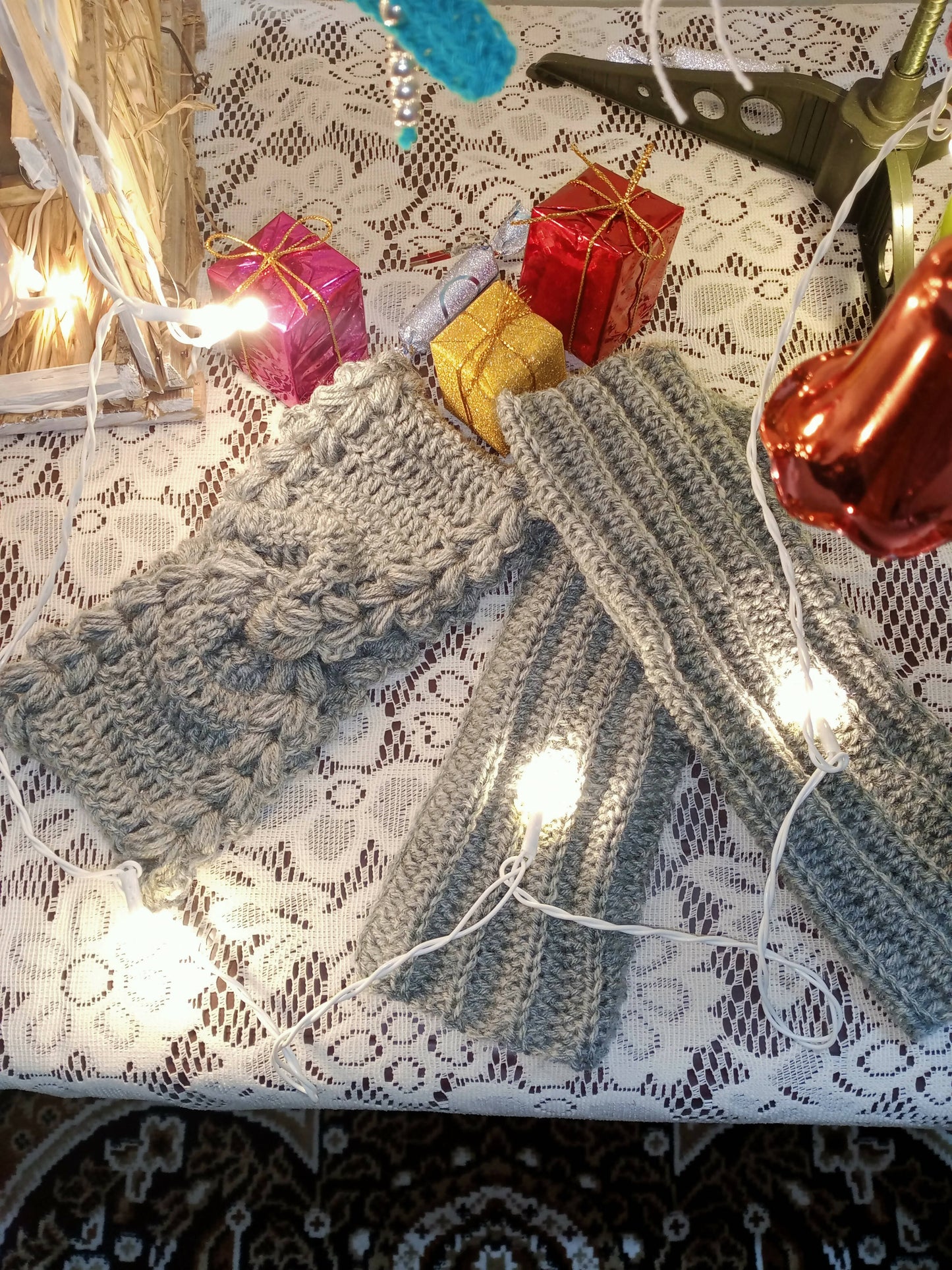 Crochet Earwarmer with Fingerless Gloves | crochet earwarmer| crochet gloves | winter accessories| winter wear | earwarmer with gloves| Amanda's collection| gifts with purpose by Done With Love - Done With Love Store