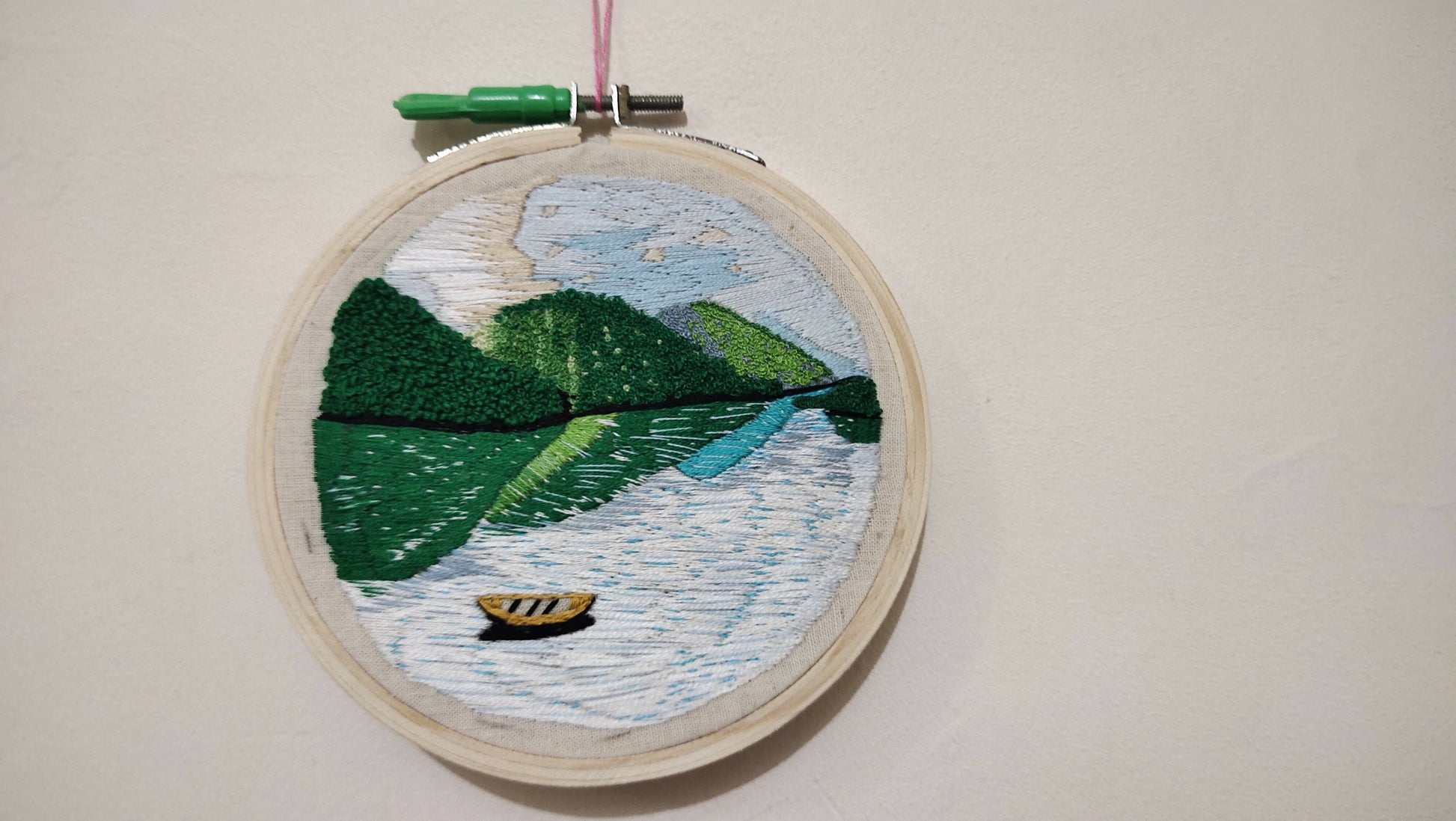 Scenery embroidery hoop portrait | Home Decor | Handicraft | Wall Decor - Done With Love Store
