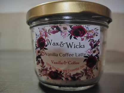 Vanilla & coffee latte Scented Jar candles - Done With Love Store