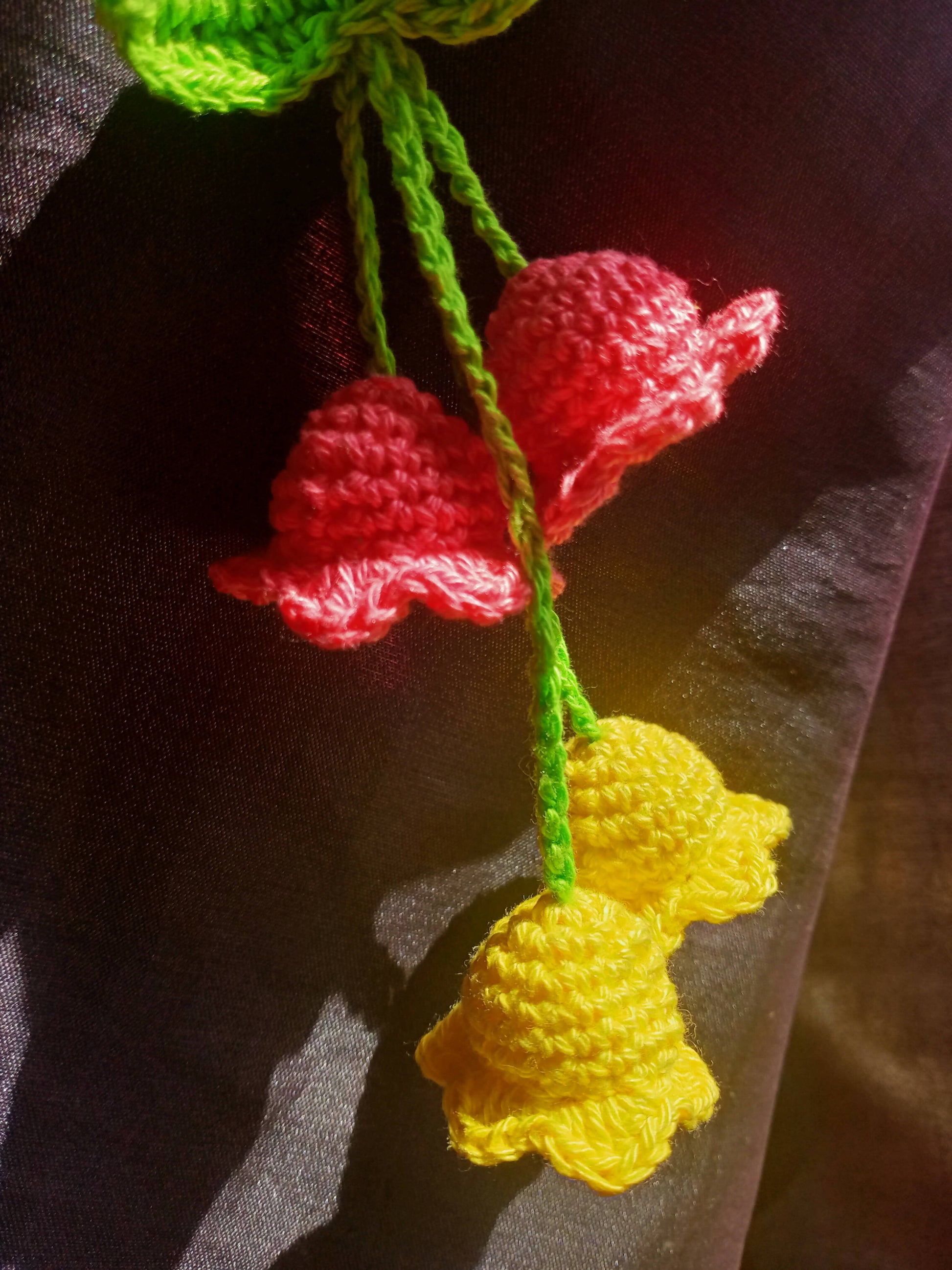 Crochet Tulip Keychain | crochet | keychain | fashion accessories| tulip flower | crochet keychain | fasion |gifts with purpose by Done With Love - Done With Love Store