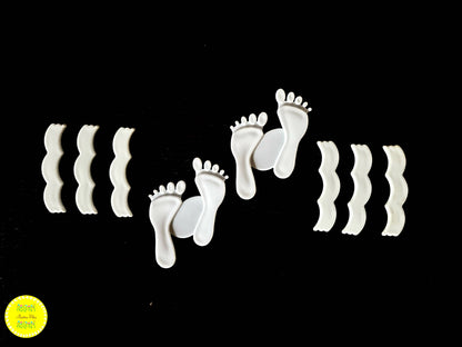 HOLY FEET DESIGN Reusable recyclable polymer plastic rangolis - R12 -Mat durable-Mess free- Portable- Diwali Decor Positive Vibes